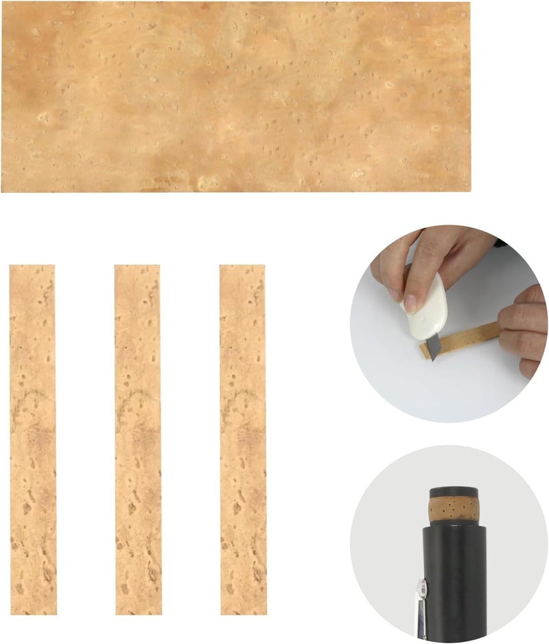 Danchet Clarinet Cork Replacement Kit, Includes Clarinet Cork, Glue, Cork Grease, Knife, Taping and Sandpaper - Image 2